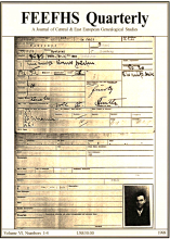 FEEFHS Journal Volume VI 1998